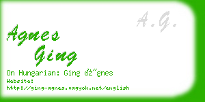 agnes ging business card